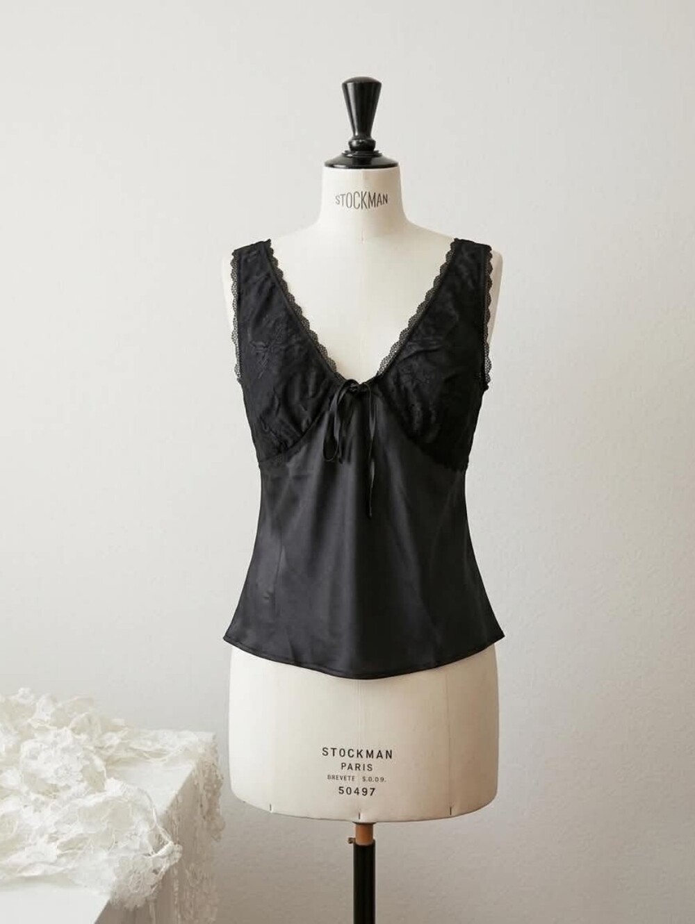 Beautiful Black Lace Satin Camisole